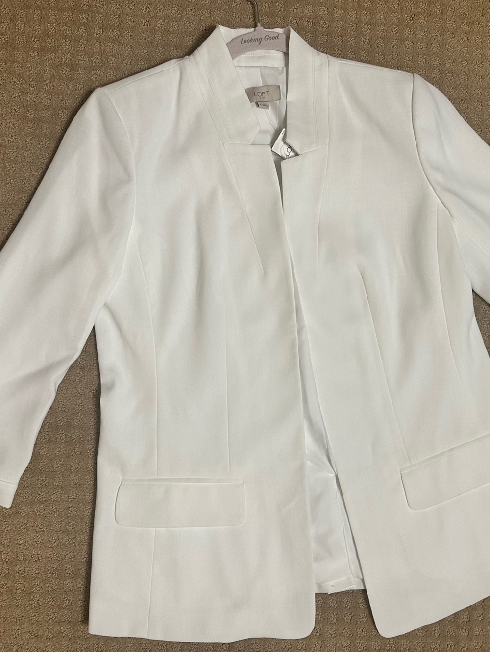 LOFT White Tailored Blazer Jacket